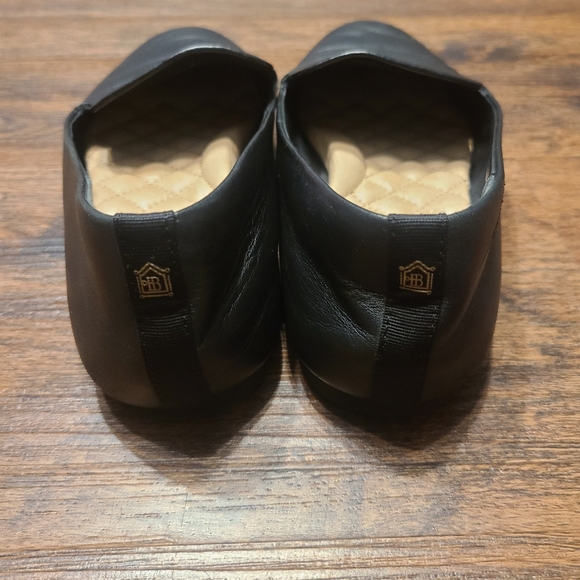 Birdies The Starling Black Leather Flats Shoes 6 - Picture 4 of 6